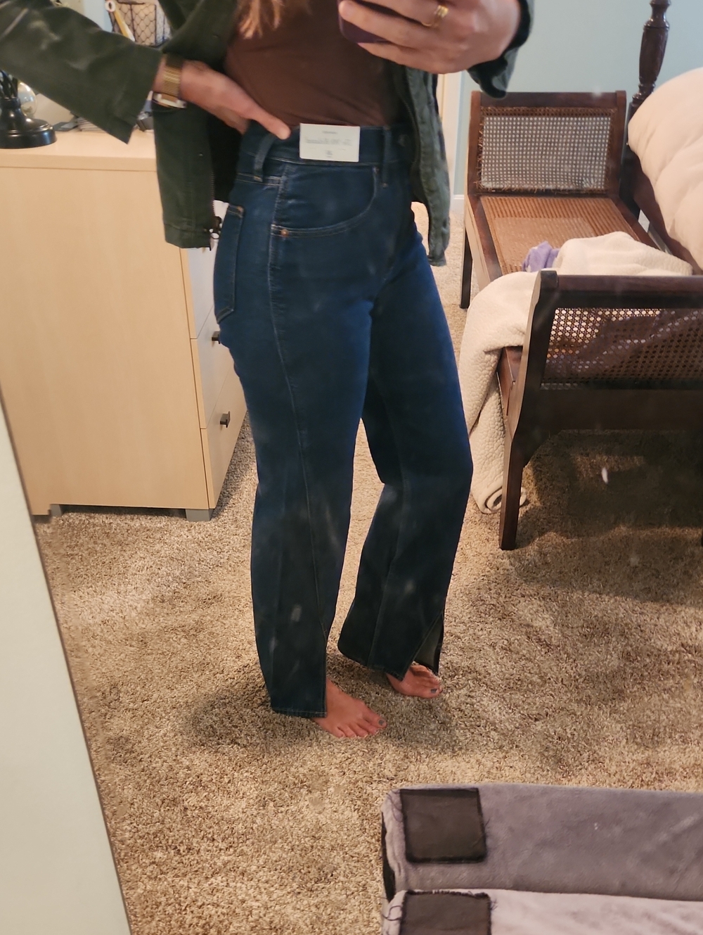 Abercrombie & Fitch Dark Blue Wide Leg Jeans